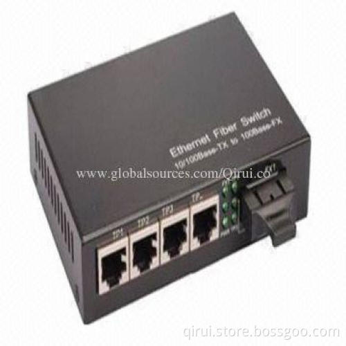 10/100/1000M Dual Fiber 1310nm 40km SC 1 Fiber Ethernet Fiber Switches, 4*RJ45 Port